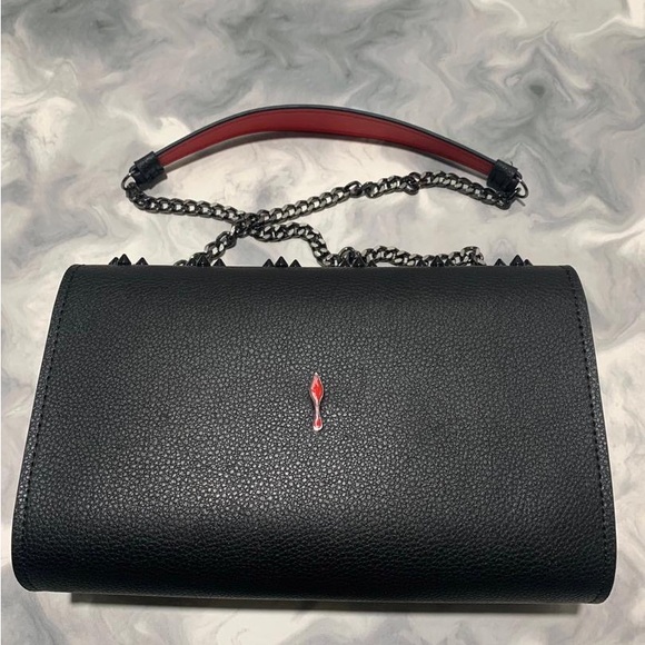 Christian Louboutin Black Crossbody Bag with Perforated Design - Picture 2 of 4